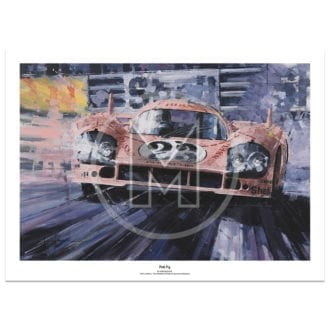 Product image for Pink Pig | Rolf Stommelen – Porsche 935 – Le Mans 1971 | John Ketchell | Limited Edition Print
