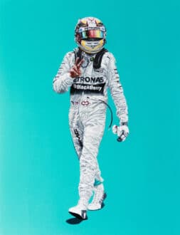 Product image for Lewis Hamilton - Mercedes - Limited edition print by James Stevens
